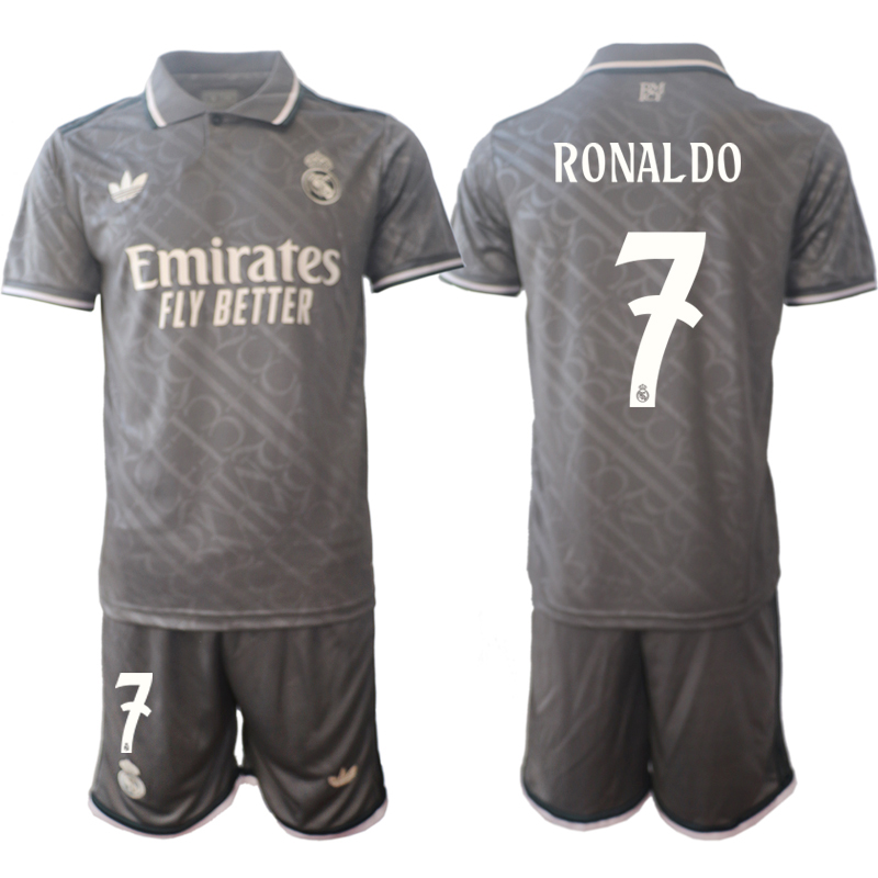 Men 2024-2025 Club Real Madrid away Grey #7 Soccer Jerseys